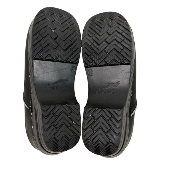 Dansko 40 Womens Solid Black Slip On Clogs Career Work Office Comfort Nurse Shoe - Picture 7 of 10